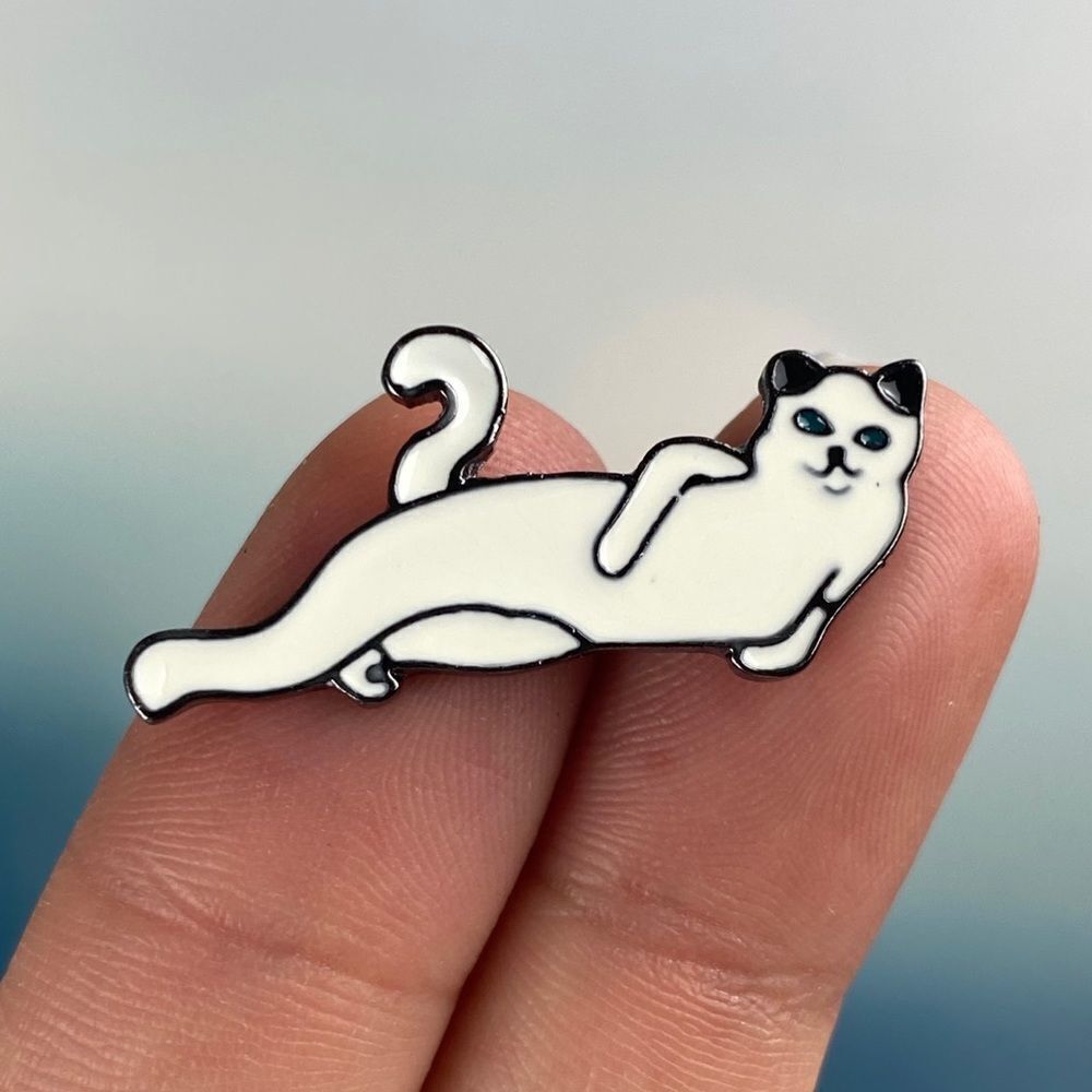 Laying Lord Nermal Cat Enamel Pin/ Brooch Lapel